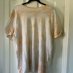 Orange, tie-dye T-shirt